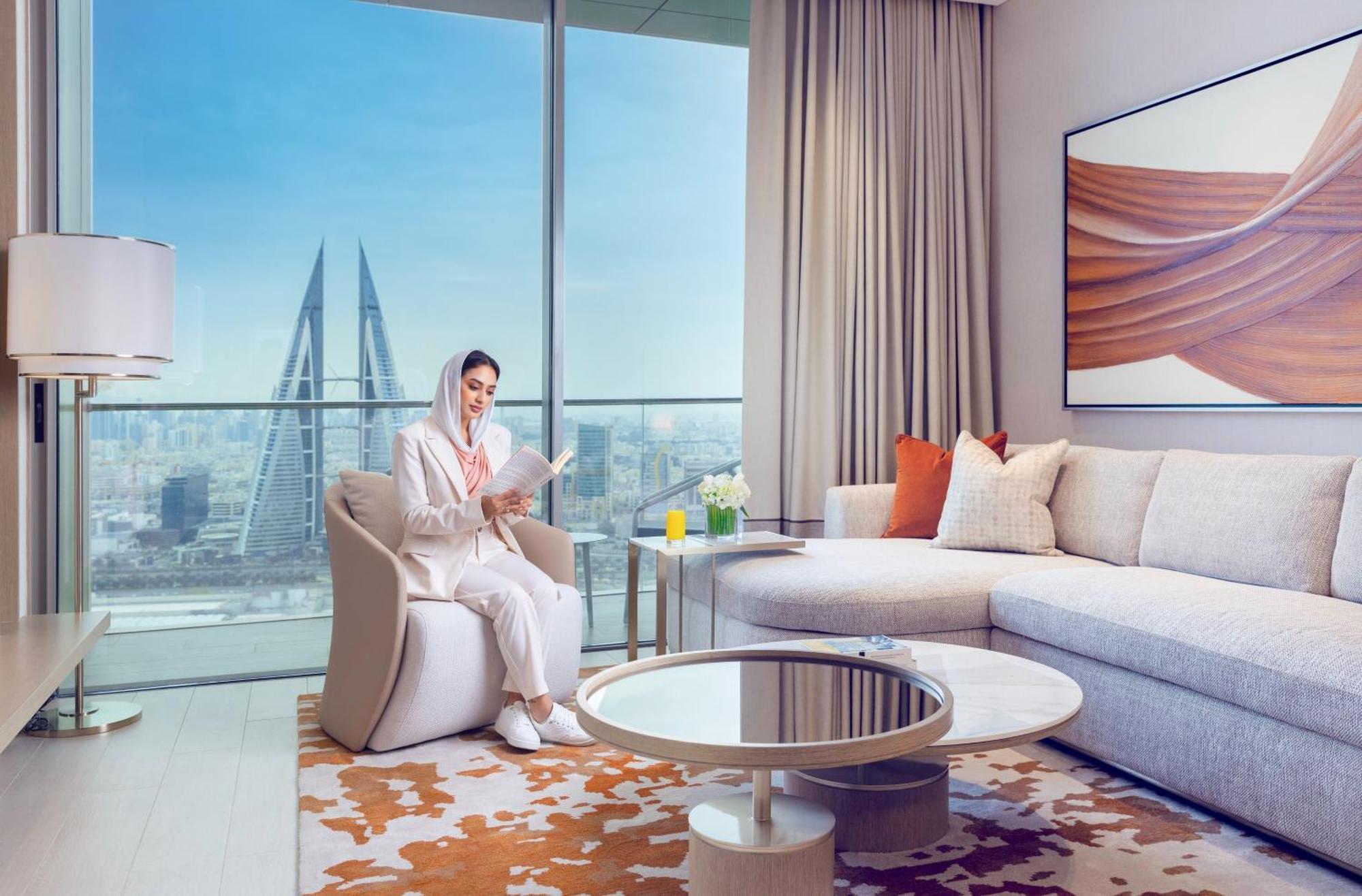 فندق Onyx Rotana المنامة المظهر الخارجي الصورة A living room at the Address Downtown Hotel