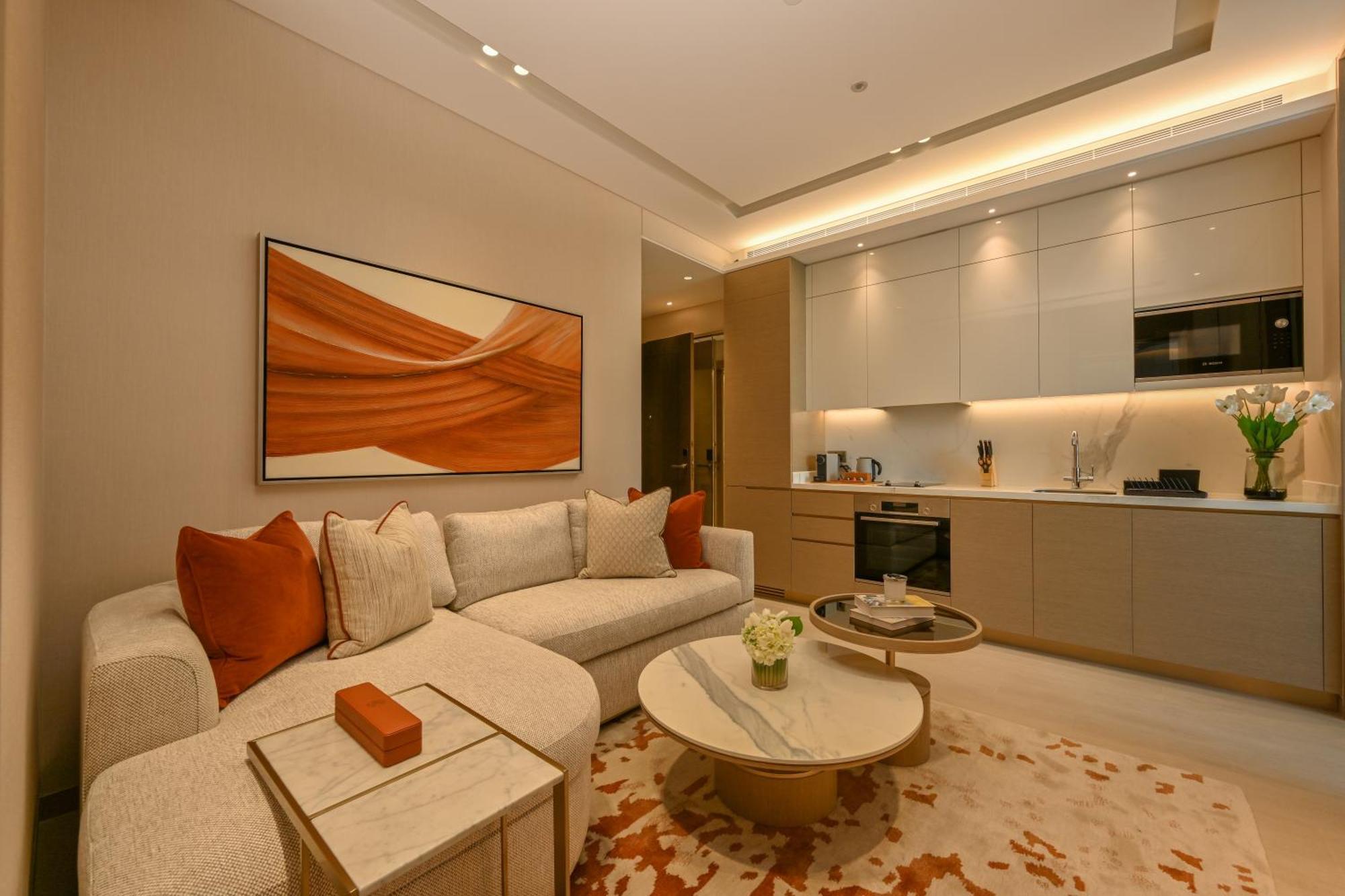 فندق Onyx Rotana المنامة المظهر الخارجي الصورة A living room in a 1-bedroom apartment